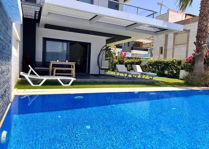 In A Modern With A Private Pool In