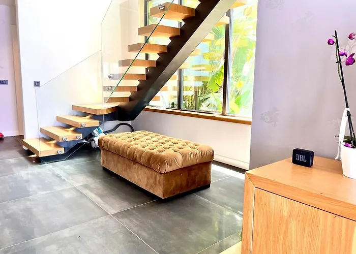 In A Modern With A Private Pool In